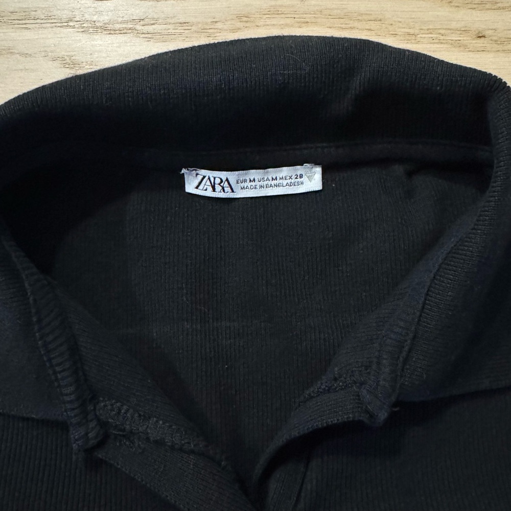 Zara Ribbed Button Up Top - Picture 3 of 8